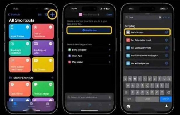 正宁苹果14锁屏维修店分享iPhone14升级iOS16.4后如何创建锁屏快捷方式 